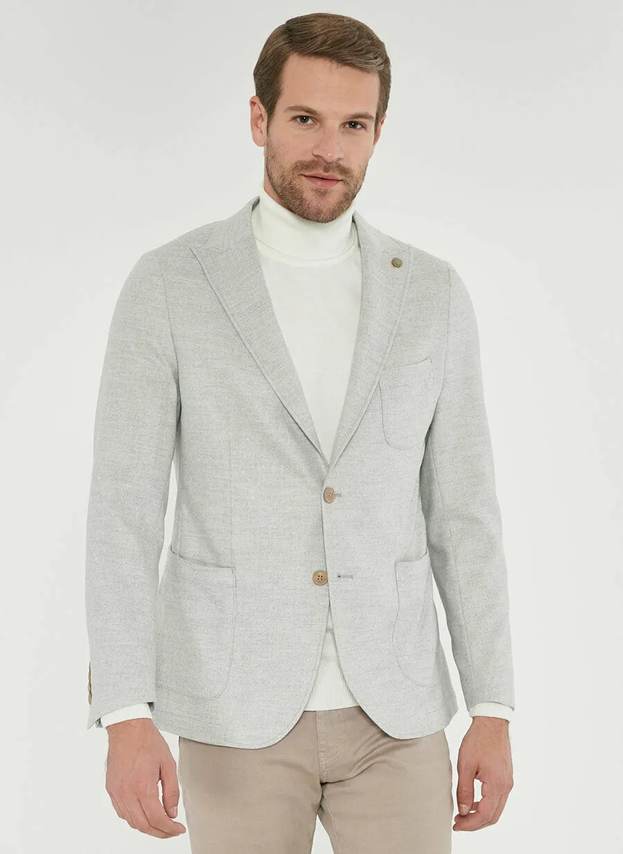 16885 Grey Slim Fit Jacket