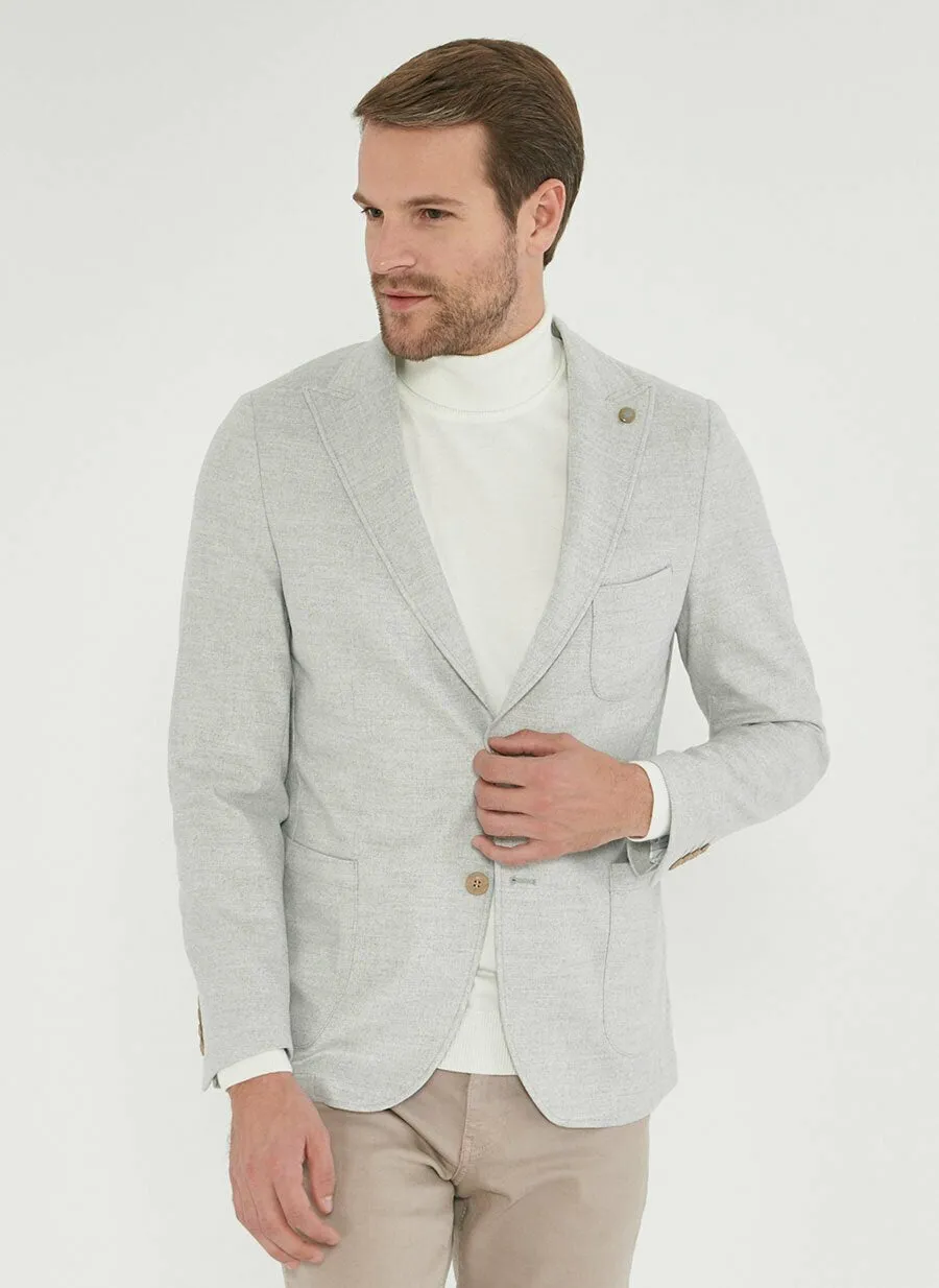 16885 Grey Slim Fit Jacket