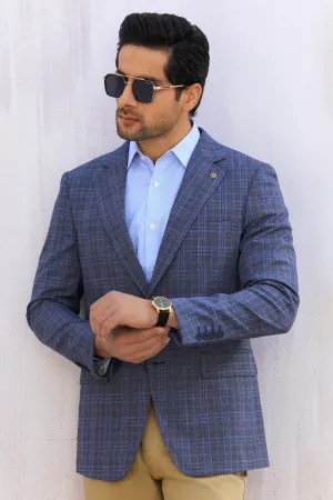 Blue Glen Plaid Check Blazer for Men