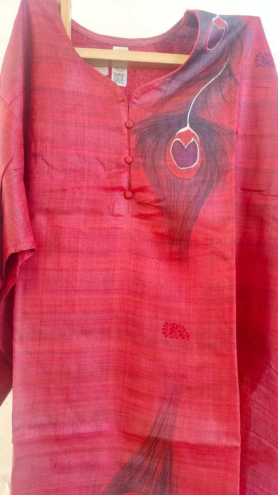 HAND PAINTED TUSSAR SILK SUIT FABRIC SET