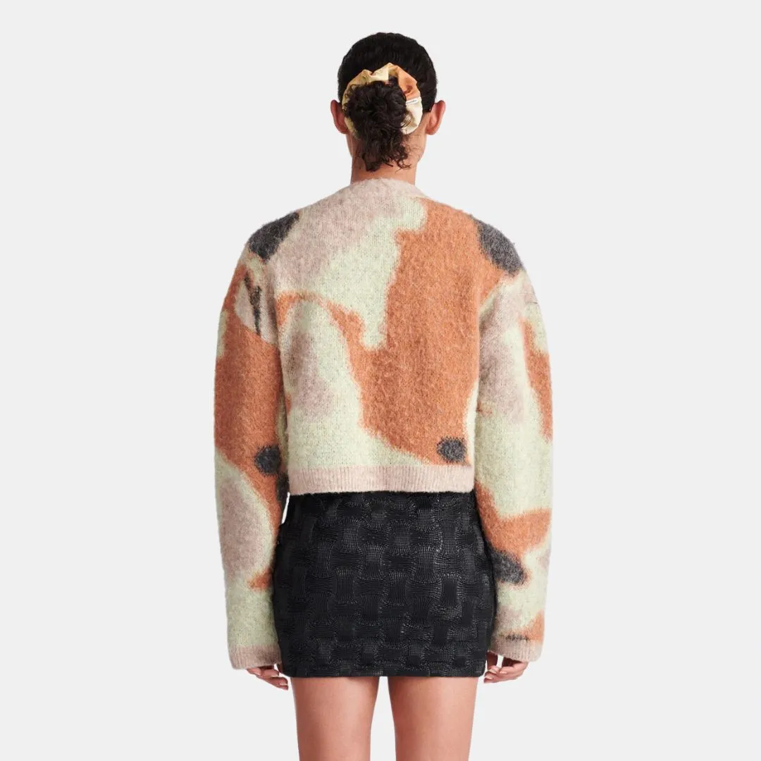 Henny Cropped Brushed Alpaca Cardigan (Smudged Graffiti)