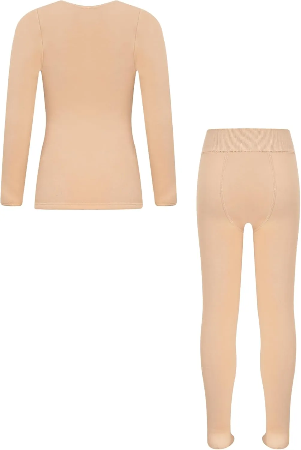 Kaerm Kids Girls Base Layers Warm Underwear Set Long Sleeve Fleece-Lined Undergarments Undershirt and Leggings