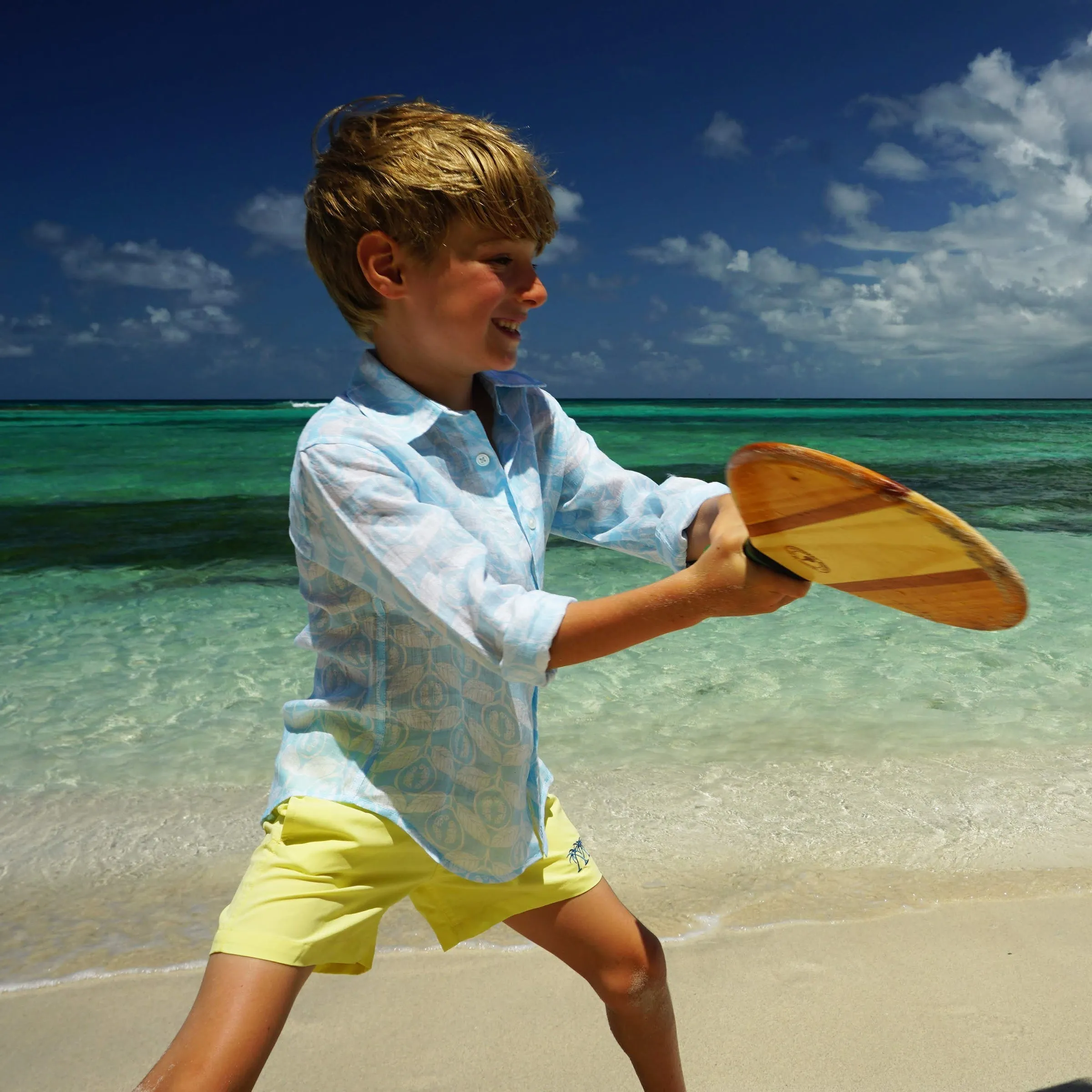 Kids' Linen Shirt GUAVA
