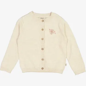 Knit Cardigan Suzy Embroidery - cloud melange