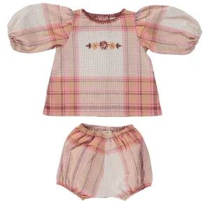 Linda Baby Set - Vintage Plaid