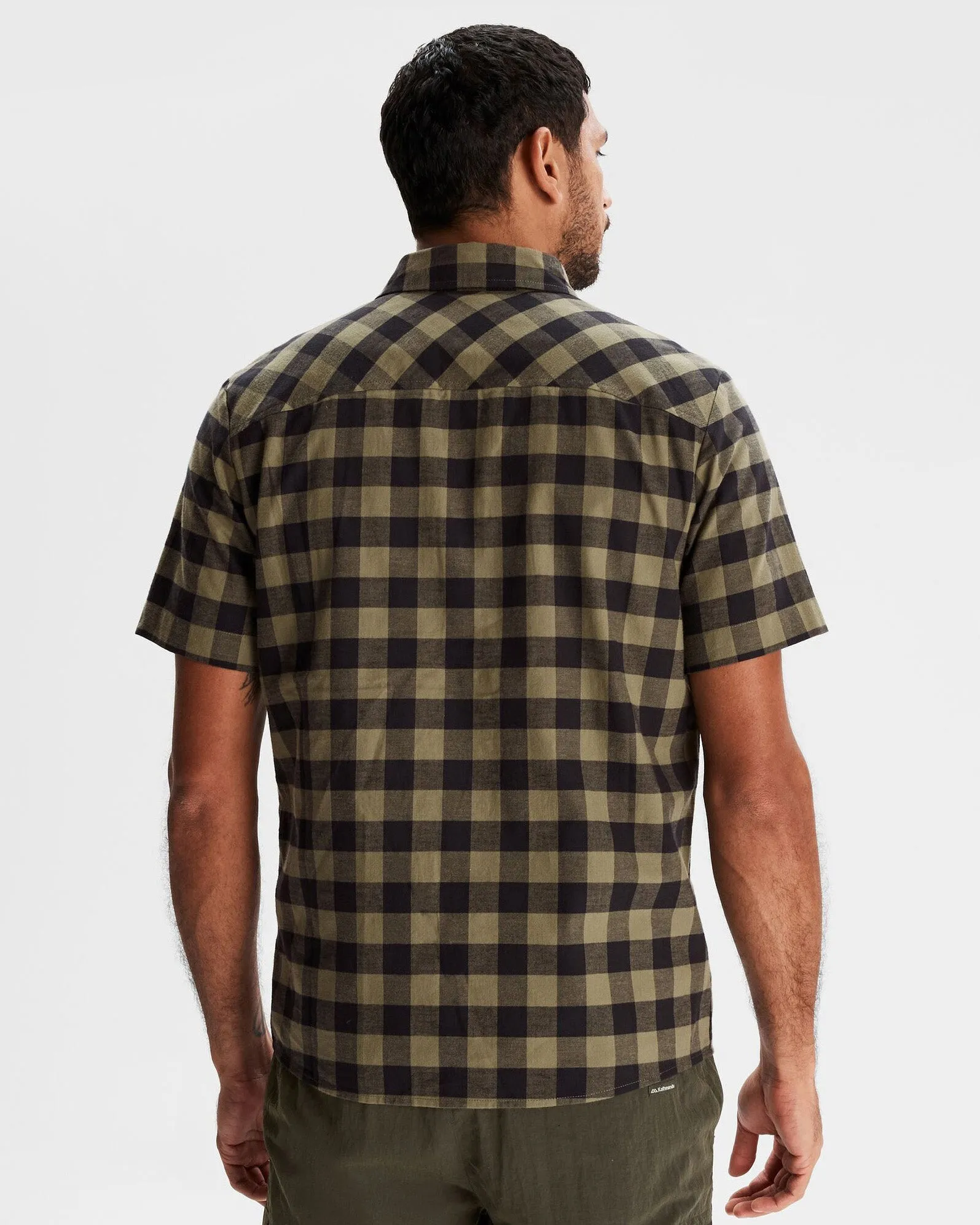 Men's Fyfe Short Sleeve Shirt - Light Moss Gingham