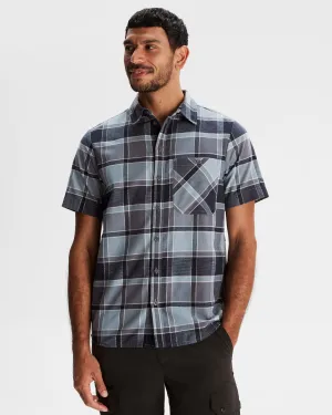 Men's Fyfe Short Sleeve Shirt - Mid Navy Plaid