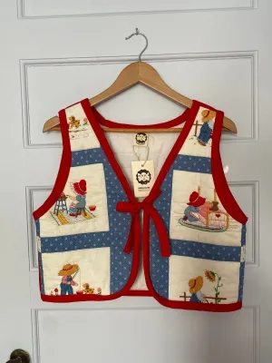 Middle Sister Co. Quilted Tie Vest (Red Lil' Sweeties)