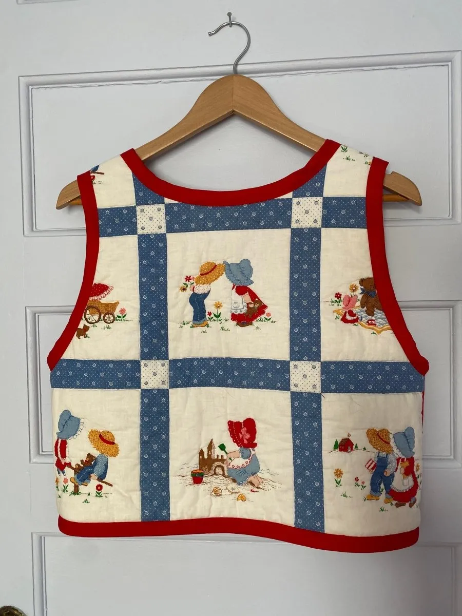 Middle Sister Co. Quilted Tie Vest (Red Lil' Sweeties)