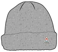 Moss Double Layer Recycled Waffle Beanie - Grey Marl