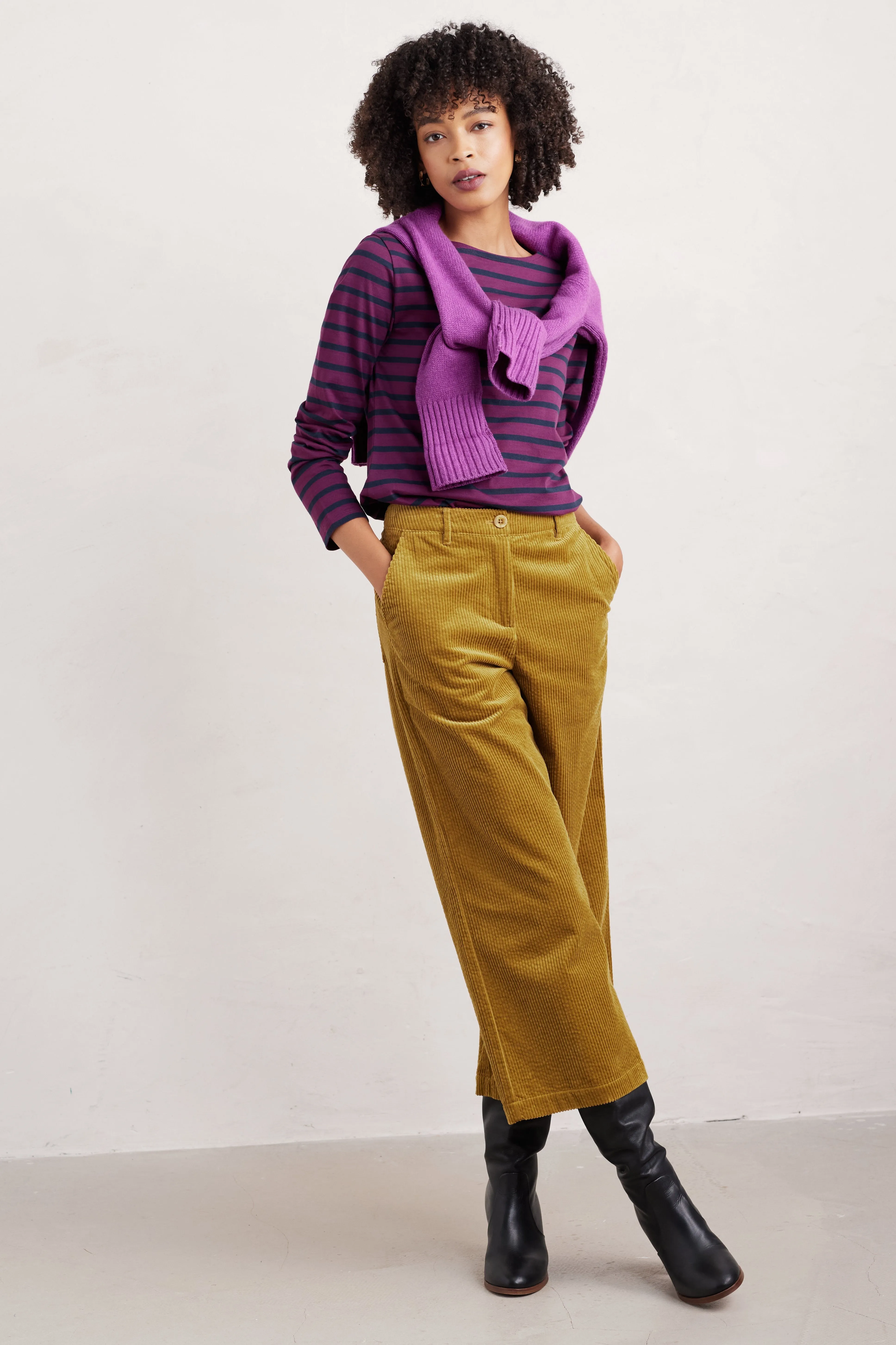 Seasalt Sailor Shirt in Breton Aniseed Maritime