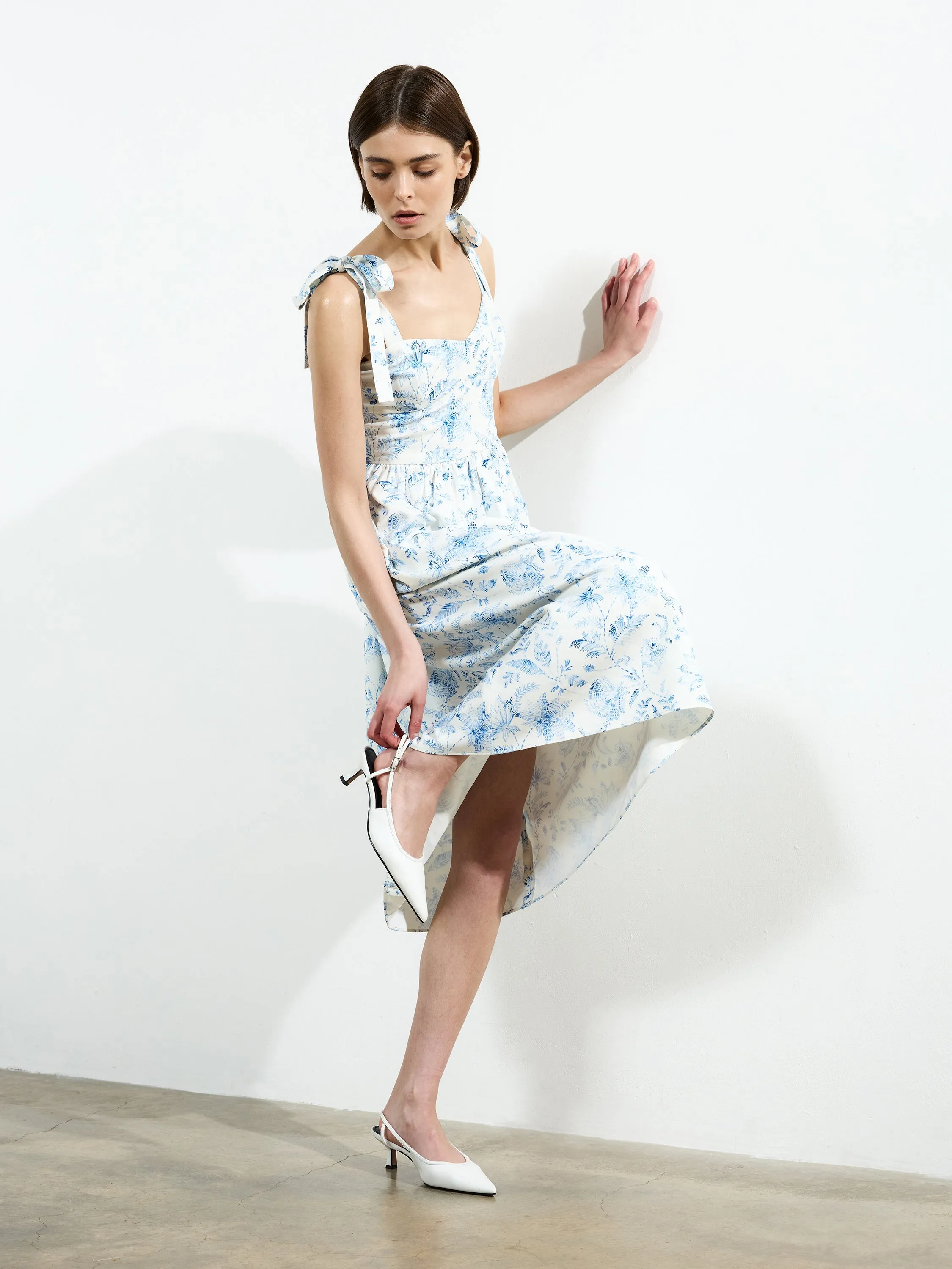 Serenity Dale Crepe Midi Dress