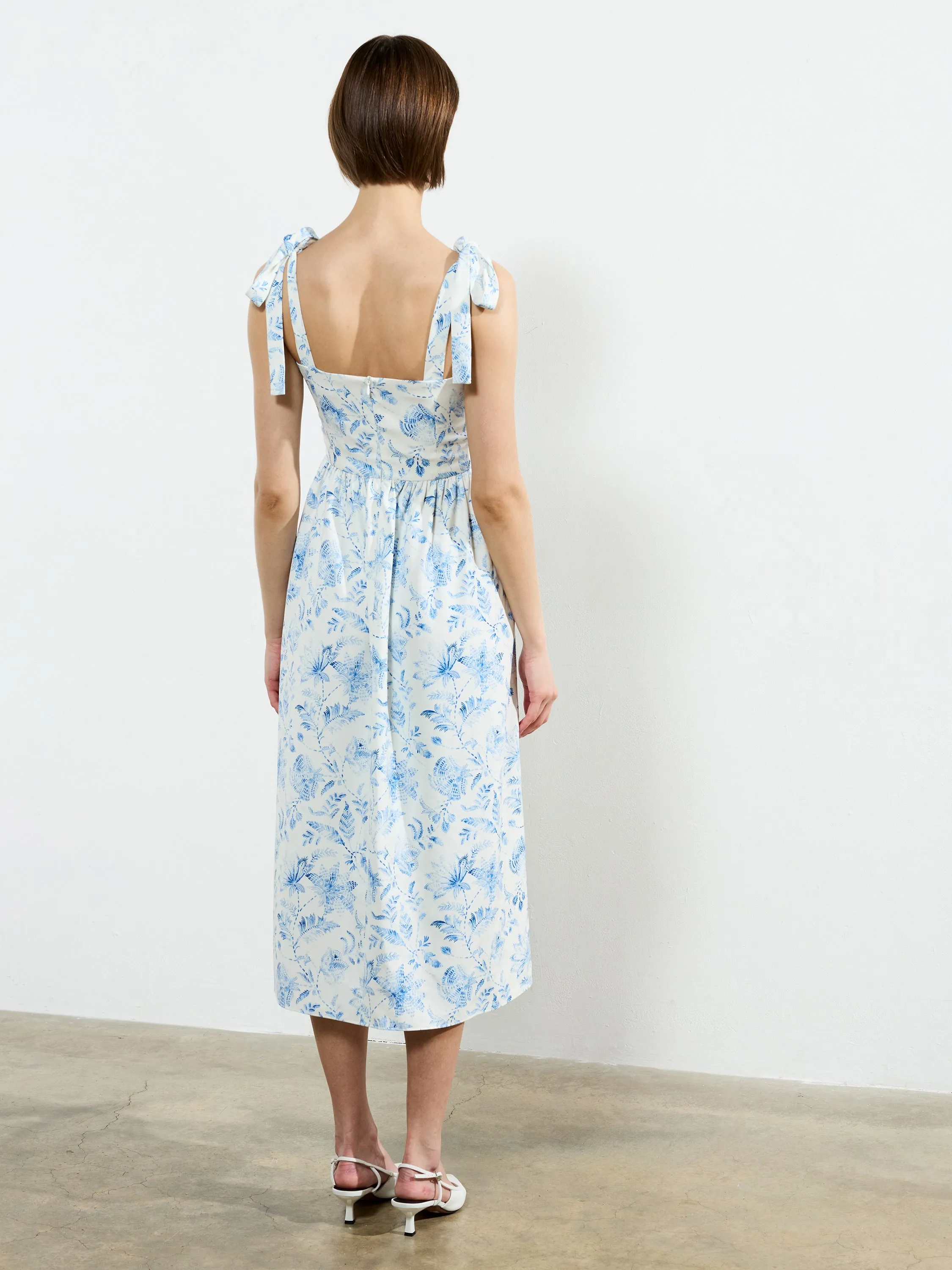 Serenity Dale Crepe Midi Dress