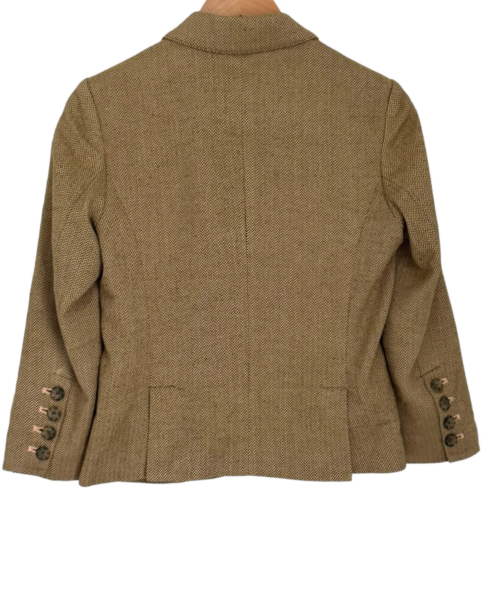 Warm Autumn Herringbone Tweed Embroidered Jacket