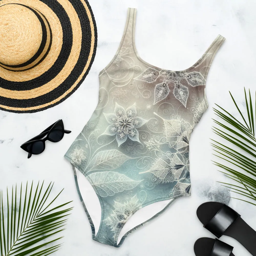 Whimsical Winter Wear One-Piece Swimsuit