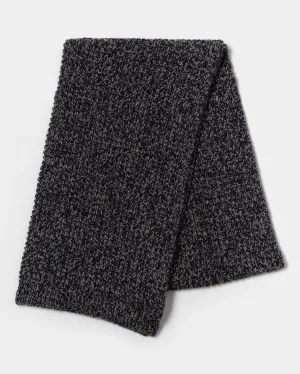 Wool Cashmere Scarf  - Navy/Brown