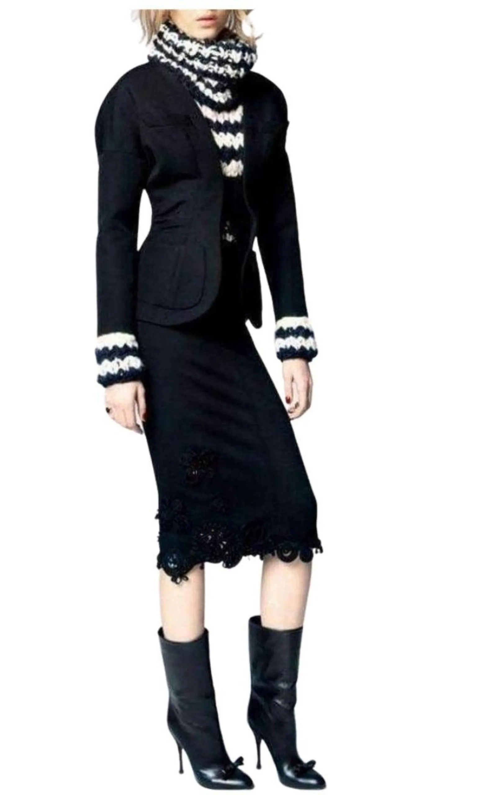 Wool Open Front Blazer Jacket
