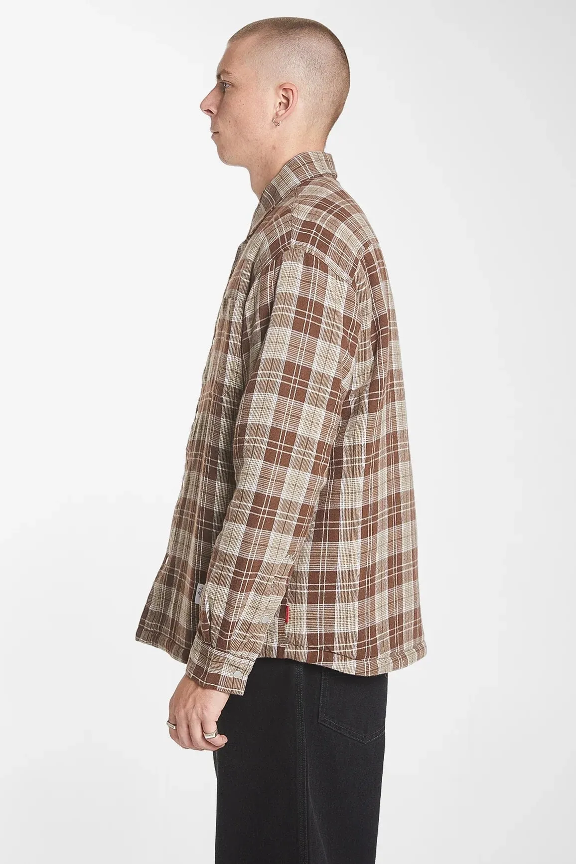 WORSHIP SUPPLIES ROYALE QUILTED SHACKET - MAJOR BROWN