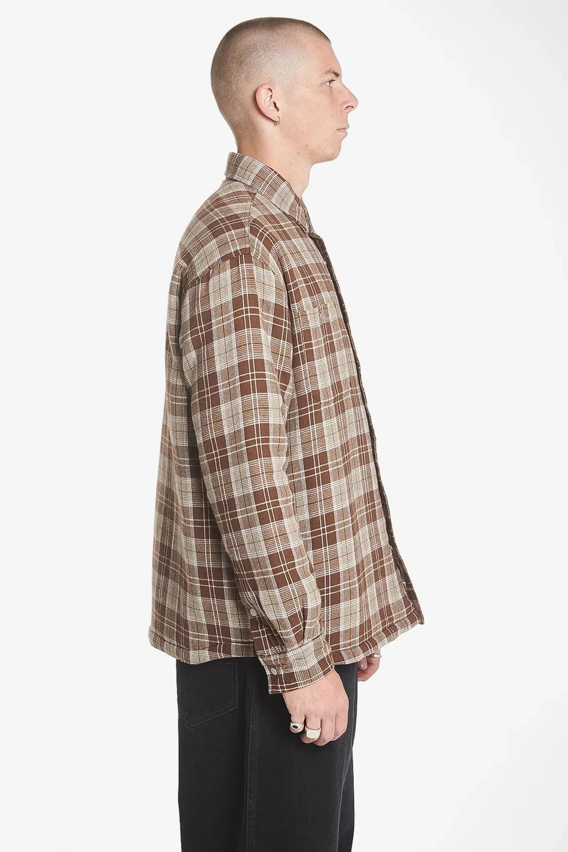 WORSHIP SUPPLIES ROYALE QUILTED SHACKET - MAJOR BROWN